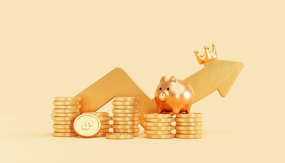 Zlatna kasica prasica i zarađeni novac od malih ulaganja u dropshipping poslovanje
