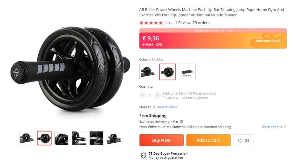 Roler za trbušnjake odličan za dropshipping